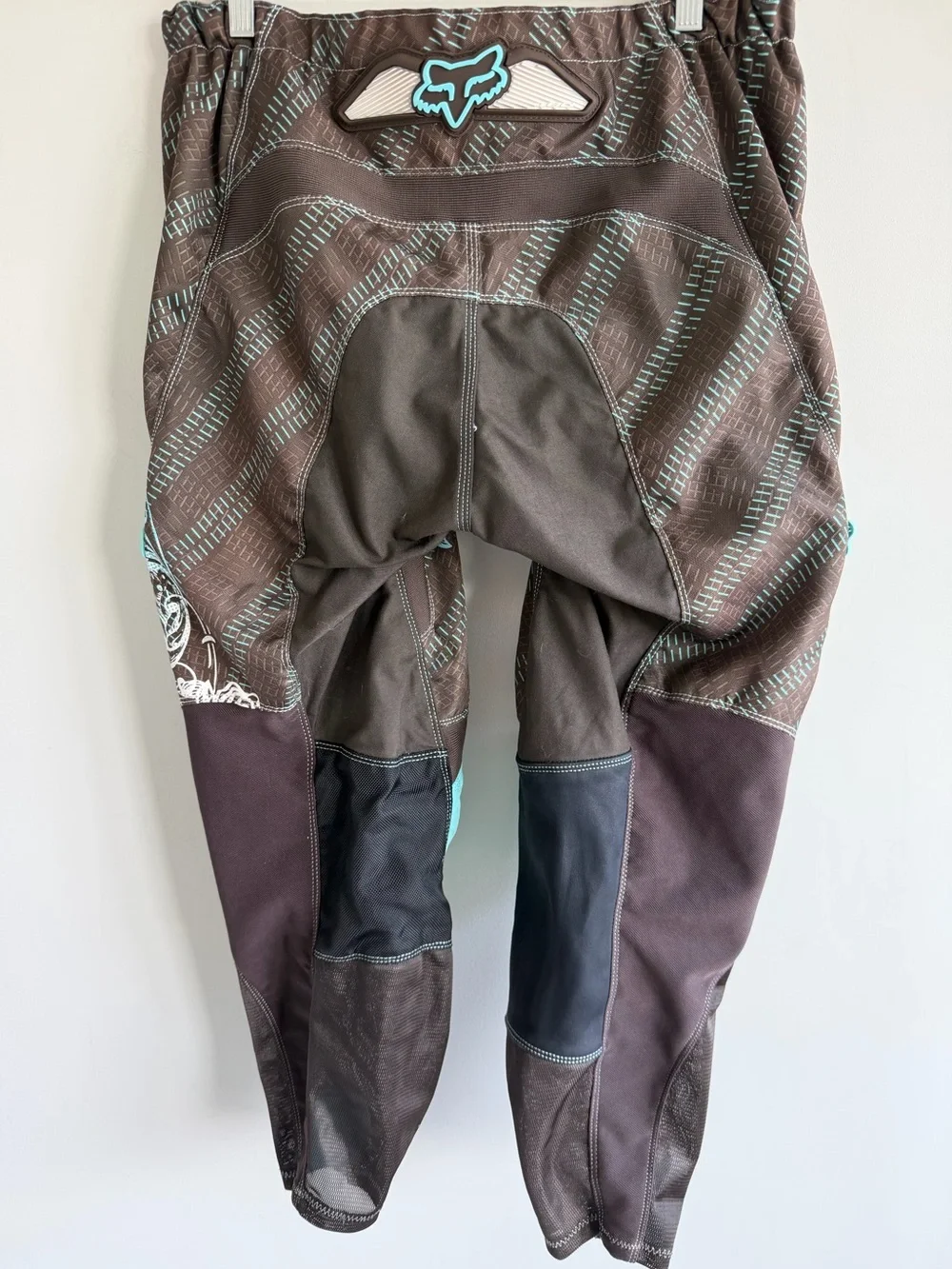 Fox 180 Youth Motocross Pants Size 11/12 Brown Turquoise MX Dirt Bike